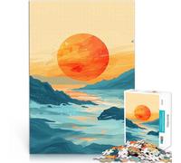 Puzzles de 1000 Piezas para Adolescentes Olas del océano y Rayos de Sol Juego Intelectual Cada Pieza es única: un desafiante y Divertido Juego Familiar 75x50cm