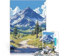 Puzzles de 1000 Piezas para Adolescentes Paisaje de Sendero de montaña Juego desafiante con Piezas de Formas aleatorias Que se entrelazan Completamente 50x70cm
