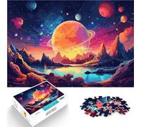 Puzzles de 1000 Piezas para Adolescentes Paisaje de un Mundo Extraterrestre Montaje de Patrones Decoración artística del hogar 52x38cm