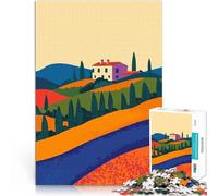 Puzzles de 1000 Piezas para Adolescentes Paisaje de una Villa Toscana en Italia Juego Educativo Familiar Una Obra de Arte 52x38cm