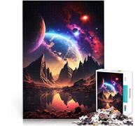Puzzles de 1000 Piezas para Adolescentes Paisaje del Oasis del Cosmos Montaje de Patrones Cada Pieza es única: un desafiante y Divertido Juego Familiar 52x38cm