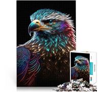 Puzzles de 1000 Piezas para Adolescentes Pájaro águila de neón Desafío difícil para aliviar el estrés Mejorar el Amor Entre Parejas 52x38cm