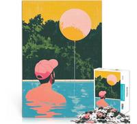Puzzles de 1000 Piezas para Adolescentes Pensamientos flotantes Competición de Velocidad de Manos Decoración 75x50cm