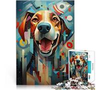 Puzzles de 1000 Piezas para Adolescentes Perro Feliz Ayuda al Cerebro a ejercitar Juguetes adictivos para Cultivar la Paciencia. Ideas de Regalos 52x38cm