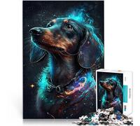 Puzzles de 1000 Piezas para Adolescentes Perro Salchicha Juegos educativos Decoración del hogar con póster a Juego y Hoja de Trivia 52x38cm