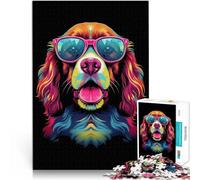 Puzzles de 1000 Piezas para Adolescentes Perro Spaniel Bretón Juguetes Juegos Educativos Antiestrés Mejorar el Amor Entre Parejas 50x70cm