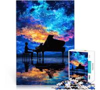 Puzzles de 1000 Piezas para Adolescentes Piano bajo el Cielo Estrellado Regalos de Juegos desafiantes Grandes Regalos y Juguetes 75x50cm