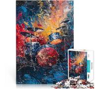 Puzzles de 1000 Piezas para Adolescentes Pintura de batería Juguetes Juegos Educativos Antiestrés Mejorar el Amor Entre Parejas 52x38cm