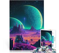 Puzzles de 1000 Piezas para Adolescentes Planeta Neón 5 Matar el Tiempo en Vacaciones en casa Trato como Regalo para Toda la Familia 50x70cm