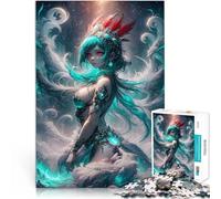 Puzzles de 1000 Piezas para Adolescentes Princesa de fantasía de Anime Rompecabezas con Piezas de Formas aleatorias Que se entrelazan Completamente 52x38cm