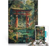 Puzzles de 1000 Piezas para Adolescentes Puerta Torii Japonesa para el Juguete de desafío de Juego Educativo Regalo Divertido 38x26cm