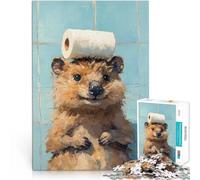 Puzzles de 1000 Piezas para Adolescentes Quokka con Papel higiénico Juguetes de Entretenimiento Familiar Buen Regalo 52x38cm