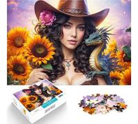 Puzzles de 1000 Piezas para Adolescentes Reino del Girasol Matar el Tiempo en Vacaciones en casa Regalos de cumpleaños, Regalos, Arte Mural 38x26cm