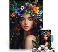Puzzles de 1000 Piezas para Adolescentes Retrato de Chica de Moda Juegos Divertidos para la Familia Regalo de cumpleaños 75x50cm