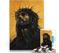 Puzzles de 1000 Piezas para Adolescentes Retrato de Jesucristo Juguetes de Juego para Regalo Familiar Cumpleaños 38x26cm
