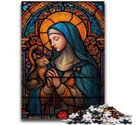 Puzzles de 1000 Piezas para Adolescentes: Retrato de María la Madre Un Reto para completar, Pero Divertido y Divertido Regalos y cumpleaños únicos 26x38cm