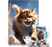 Puzzles de 1000 Piezas para Adolescentes Salto de Gato colosal Juguete Educativo Intelectual descompresor Gran Regalo 52x38cm
