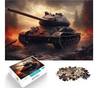 Puzzles de 1000 Piezas para Adolescentes Tanque alemán de la Segunda Guerra Mundial Juguetes de Juego desafiantes Ideas de Regalos 75x50cm