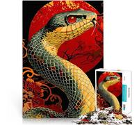 Puzzles de 1000 Piezas para Adolescentes Tatuaje de Serpiente Japonesa Difícil Difícil Cada Pieza es única: un desafiante y Divertido Juego Familiar 75x50cm