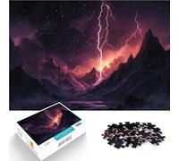 Puzzles de 1000 Piezas para Adolescentes Tormenta eléctrica sobre Las montañas Análisis y lógica Decoración 52x38cm