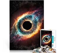 Puzzles de 1000 Piezas para Adolescentes Universo de Agujero Negro Reducción del estrés Interesante para la decoración del hogar 38x26cm