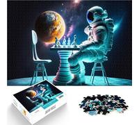 Puzzles de 1000 Piezas para Adolescentes Universo del ajedrez Juguete Educativo Intelectual descompresor para la decoración del hogar 75x50cm