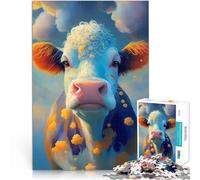 Puzzles de 1000 Piezas para Adolescentes Vaca Criaturas míticas Desafío difícil para aliviar el estrés Regalo de cumpleaños 75x50cm