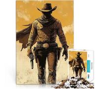 Puzzles de 1000 Piezas para Adolescentes Vaquero Solitario en el Oeste Juguetes de Juego Actividades Divertidas en casa, Regalos de cumpleaños, Regalos de Viaje, 75x50cm