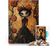 Puzzles de 1000 Piezas para Adolescentes Víspera de Todos los Santos Juego de Preguntas Decoración de Pared cumpleaños y Navidad 52x38cm
