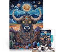 Puzzles de 1000 Piezas para Adolescentes Yak de Color Juguetes educativos de Aprendizaje Juegos Familiares Ideas de Regalos 52x38cm