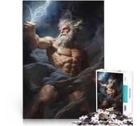 Puzzles de 1000 Piezas para Adolescentes Zeus Mitología Griega Juegos Divertidos para la Familia Decoración hogar 75x50cm