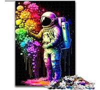Puzzles de 1000 Piezas para Adultos, Astronauta Colorido, de Madera, Juego Familiar Interactivo, Apto para Mayores de 14 años, 50x75cm, un Regalo Ideal para Navidad o cumpleaños