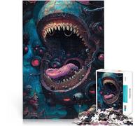 Puzzles de 1000 piezas para adultos Monster's Mouth Juguetes Antiestrés Desafío de inteligencia cerebral Juguetes adictivos 19.7 pulgadas x 29.5 pulgadas para 14 años