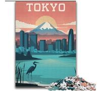 Puzzles de 1000 Piezas para Adultos Tokio, Ayuda a ejercitar el Cerebro, Juguetes adictivos para Cultivar la Paciencia, decoración, 75x100cm