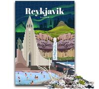 Puzzles de 1000 Piezas para Adultos Viaje a Islandia Ayuda a ejercitar el Cerebro Juguetes adictivos para Cultivar la Paciencia Colección de Artistas Bellas Artes (tamaño 38x26cm)