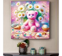 Puzzles de 120 Piezas par Adultos Margarita de Oso Rosa, 45x45cm un Rompecabezas Adultos Desafiante, Puzzles para Toda la Familia, Regalos para Mujeres Hombres