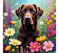 Puzzles de 120 Piezas par Adultos Perro Margarita Amarilla, 45x45cm un Rompecabezas Adultos Desafiante, Puzzles para Toda la Familia, Regalos para Mujeres Hombres