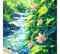 Puzzles de 120 Piezas par Adultos Plantas de Gota de rocío, 45x45cm un Rompecabezas Adultos Desafiante, Puzzles para Toda la Familia, Regalos para Mujeres Hombres