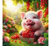 Puzzles de 150 Piezas par Adultos Cerdo de césped de Frutas, 65x65cm un Rompecabezas Adultos Desafiante, Puzzles para Toda la Familia, Regalos para Mujeres Hombres