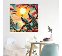 Puzzles de 150 Piezas par Adultos Sol Pavo Real Mar, 65x65cm un Rompecabezas Adultos Desafiante, Puzzles para Toda la Familia, Regalos para Mujeres Hombres