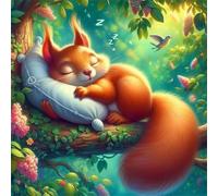 Puzzles de 200 Piezas par Adultos Jungla de Ardillas durmientes, 28x28cm un Rompecabezas Adultos Desafiante, Puzzles para Toda la Familia, Regalos para Mujeres Hombres