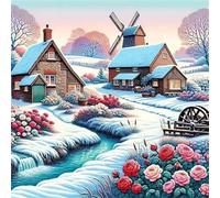 Puzzles de 200 Piezas par Adultos Pueblo de Invierno, 28x28cm un Rompecabezas Adultos Desafiante, Puzzles para Toda la Familia, Regalos para Mujeres Hombres