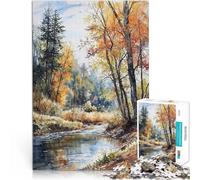 Puzzles de 2000 Piezas para Adolescentes Arroyo susurrante de otoño Análisis y lógica con Piezas de Formas aleatorias Que se entrelazan Completamente 70x100cm