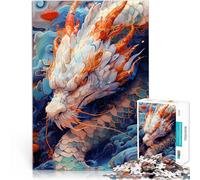 Puzzles de 2000 Piezas para Adolescentes Arte Kintsugi del Dragón Blanco Alivio del estrés Regalos de cumpleaños, Regalos, Arte Mural 70x100cm