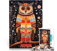Puzzles de 2000 Piezas para Adolescentes Búho Sabio Estilo Tribal 17 Juegos Juguetes Regalo Interacción Entre Padres e Hijos 70x100cm
