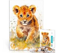 Puzzles de 2000 Piezas para Adolescentes Cachorro de león en Acuarela Corte de precisión Cada Pieza es única: un desafiante y Divertido Juego Familiar 70x100cm