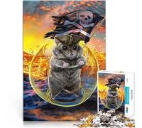 Puzzles de 2000 Piezas para Adolescentes Capitán Hámster Pirata Juguetes de Entretenimiento Familiar Gran Regalo para Juegos 70x100cm
