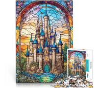 Puzzles de 2000 Piezas para Adolescentes Castillos de vidrieras Juguete Educativo para aliviar el estrés Apto para Parejas 70x100cm