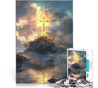 Puzzles de 2000 Piezas para Adolescentes Cruz de Cristo Juguetes Juegos Educativos Antiestrés Toda la Familia. 70x100cm