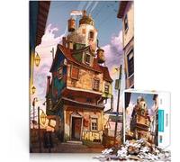 Puzzles de 2000 Piezas para Adolescentes Edificio en Funcionamiento Juegos Divertidos con Piezas de Formas aleatorias Que se entrelazan Completamente 70x100cm